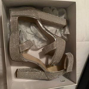Rhinestone platform heels